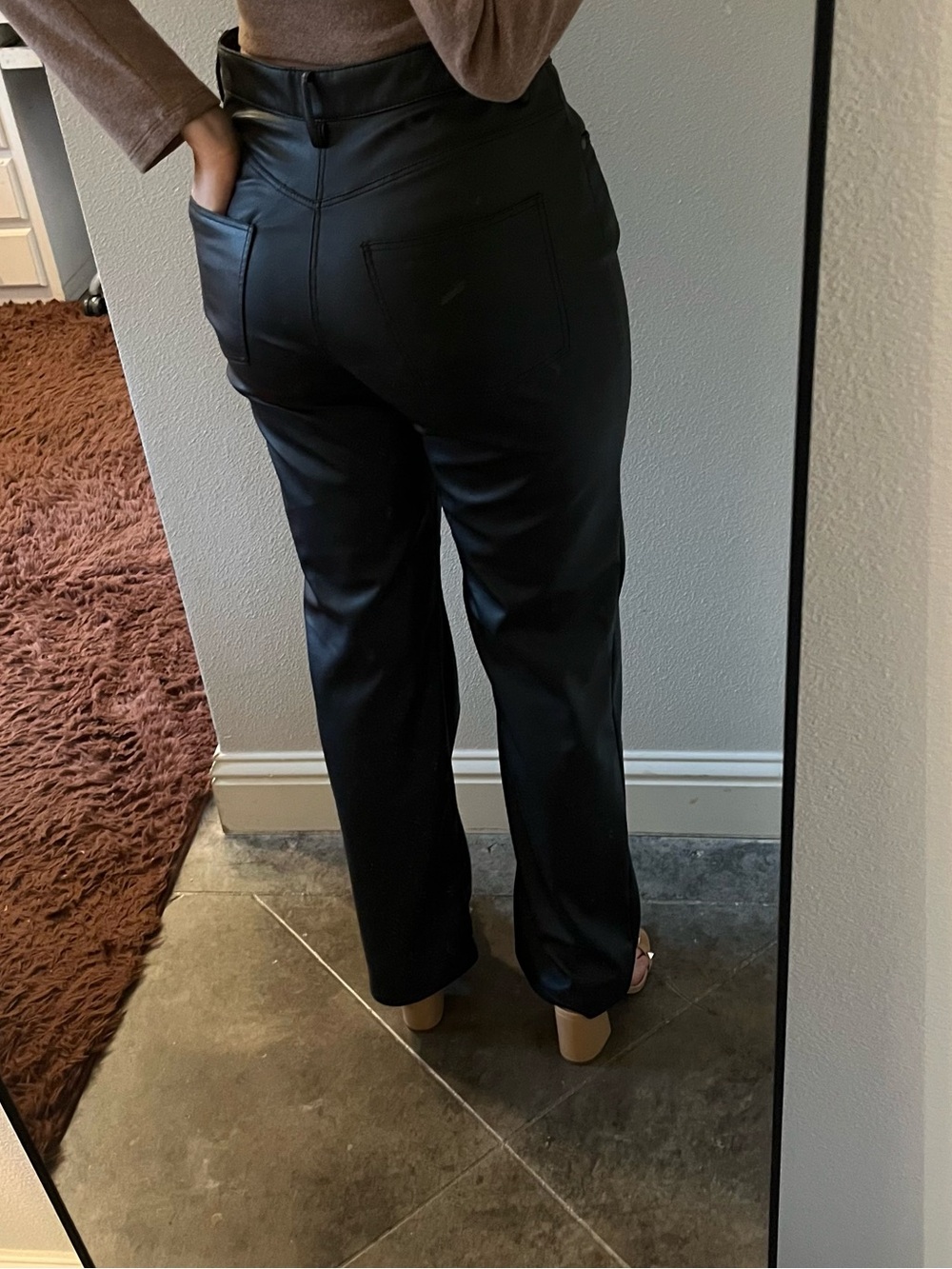 Zara leather pant